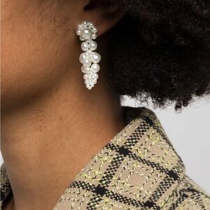 Simone Rocha Mini Cluster Faux Pearl Earrings